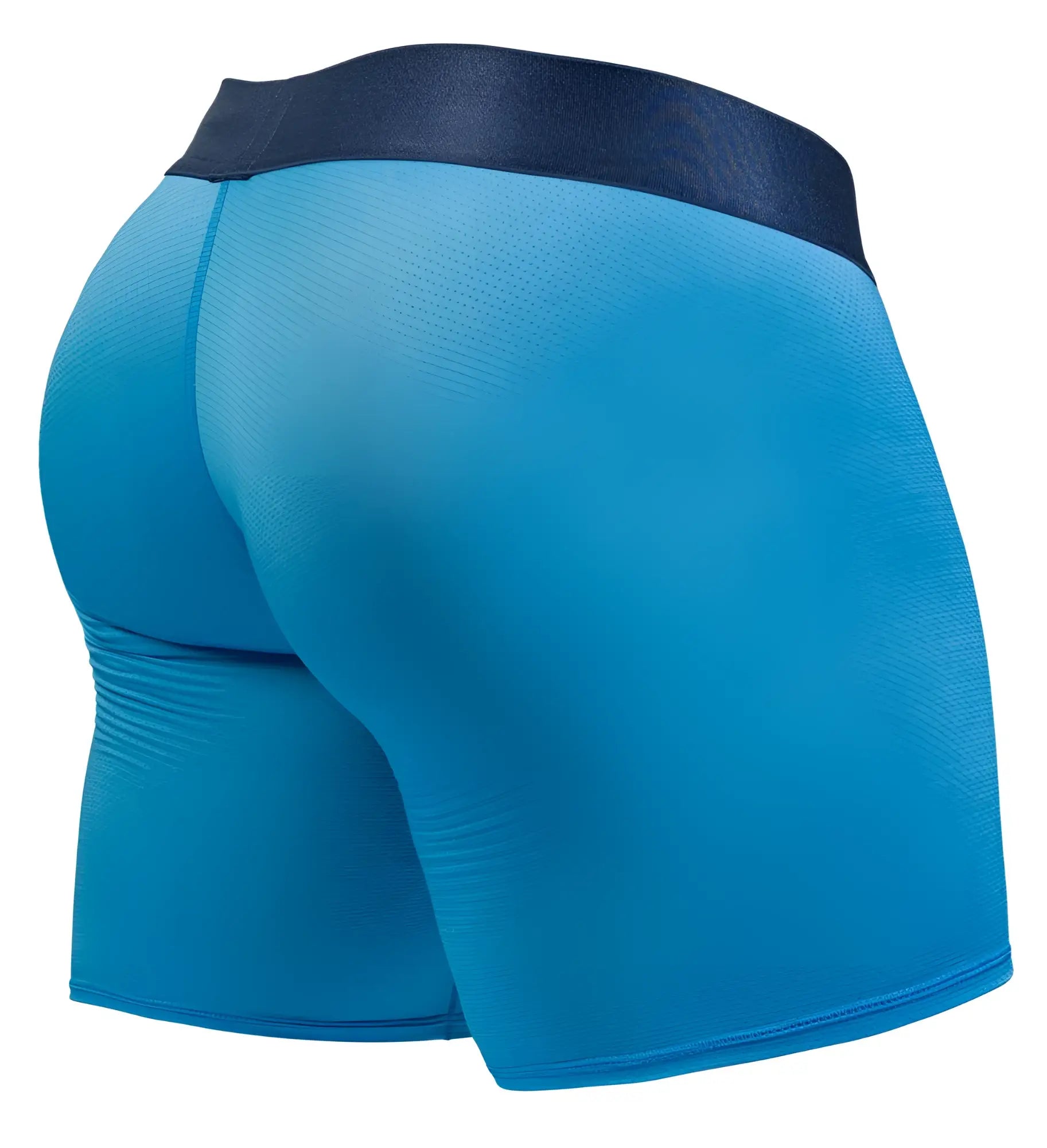 ErgoWear ew1823 max bold se boxer briefs in river blue with a dark navy waistband for athletic comfort
