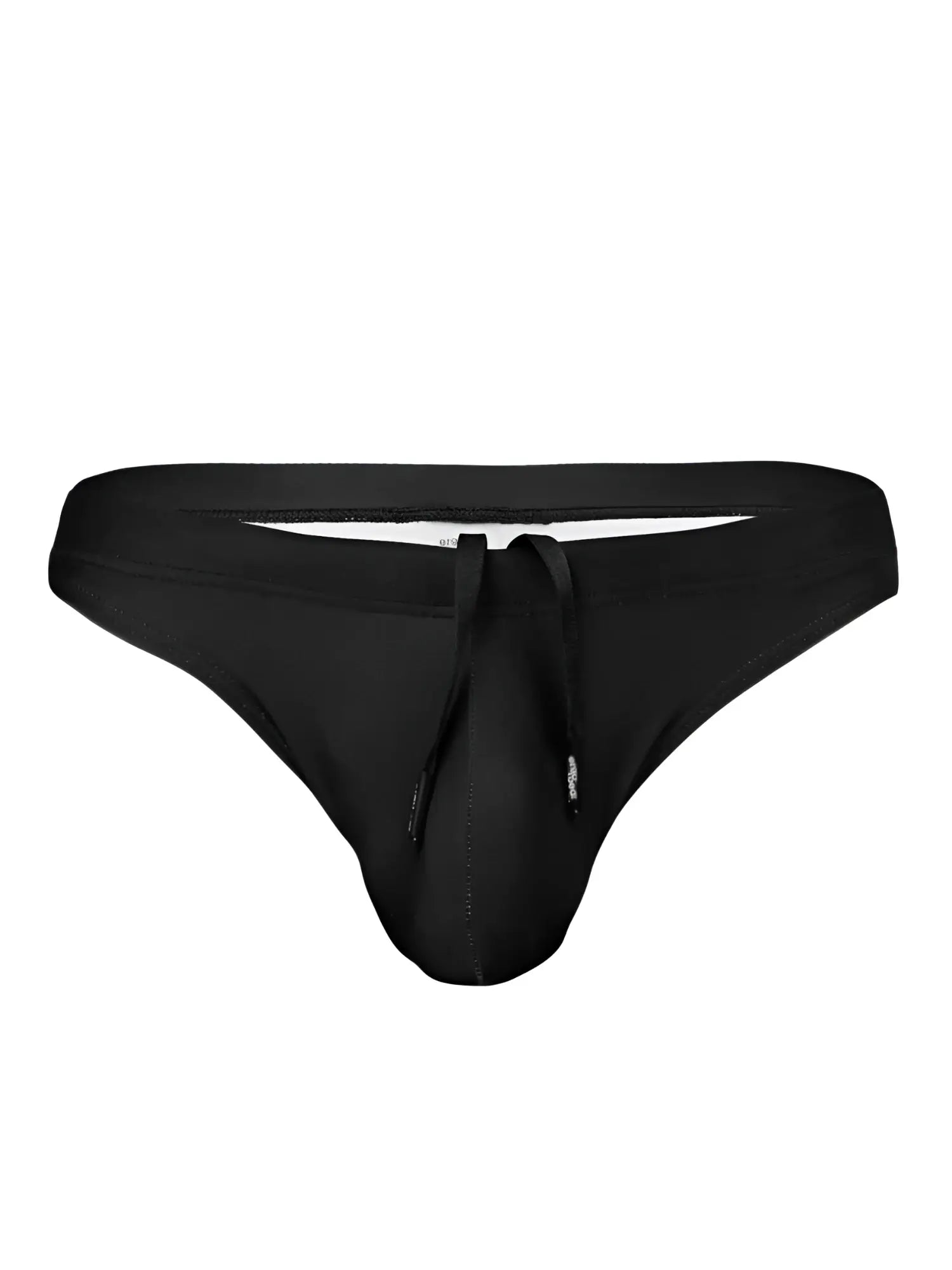 Black ergowear ew1830 x4d sw swim thongs with drawstring waistband and smooth form fitting design