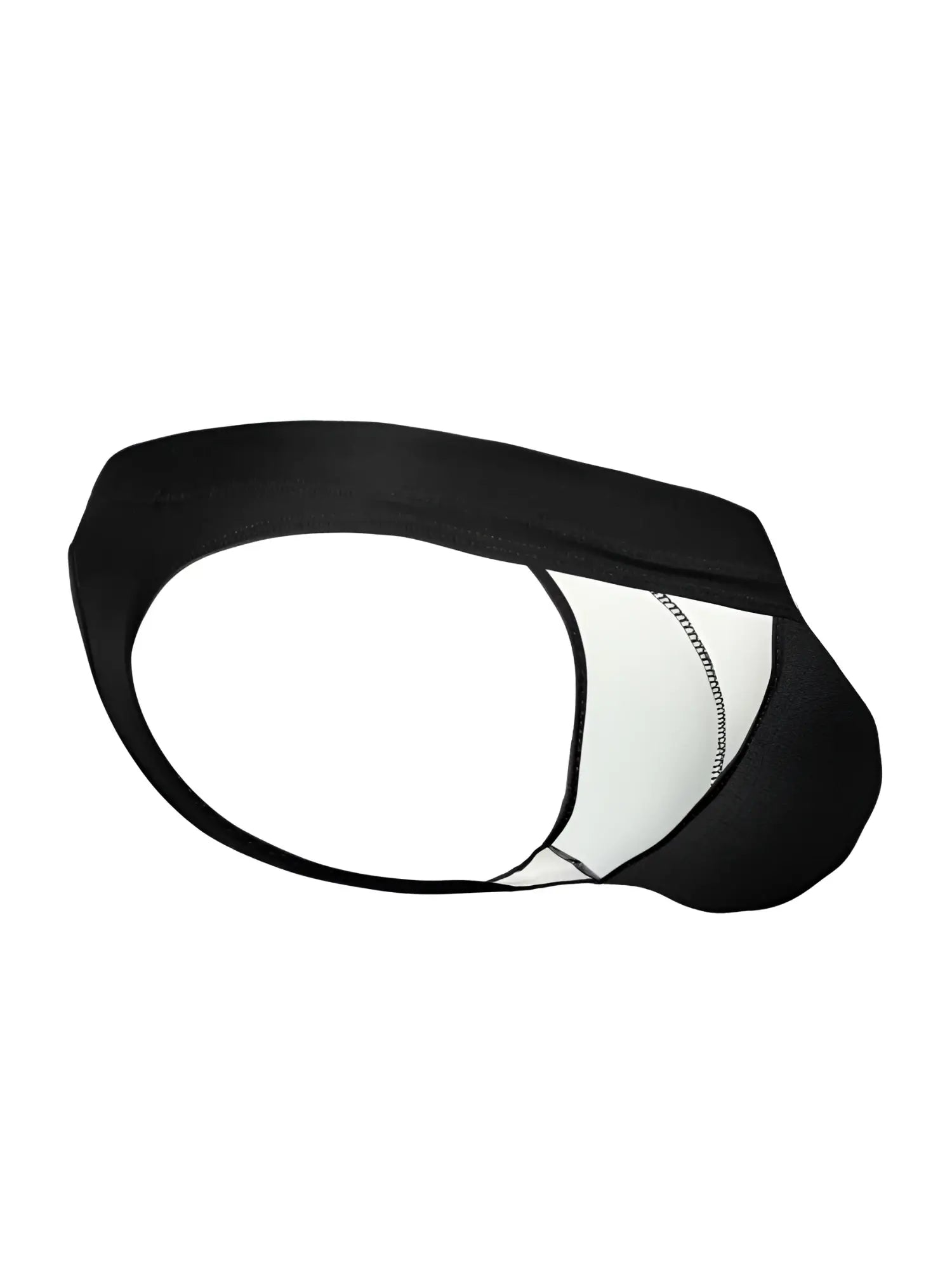 Black and white ErgoWear EW1830 X4D SW swim thongs with sleek form-fitting athletic design in black color