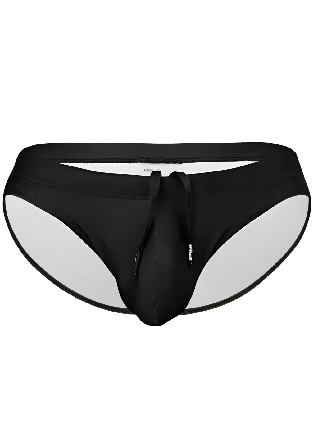 ErgoWear ew1831 x4d sw black swim bikini with drawstring waistband and white inner lining for comfortable fit