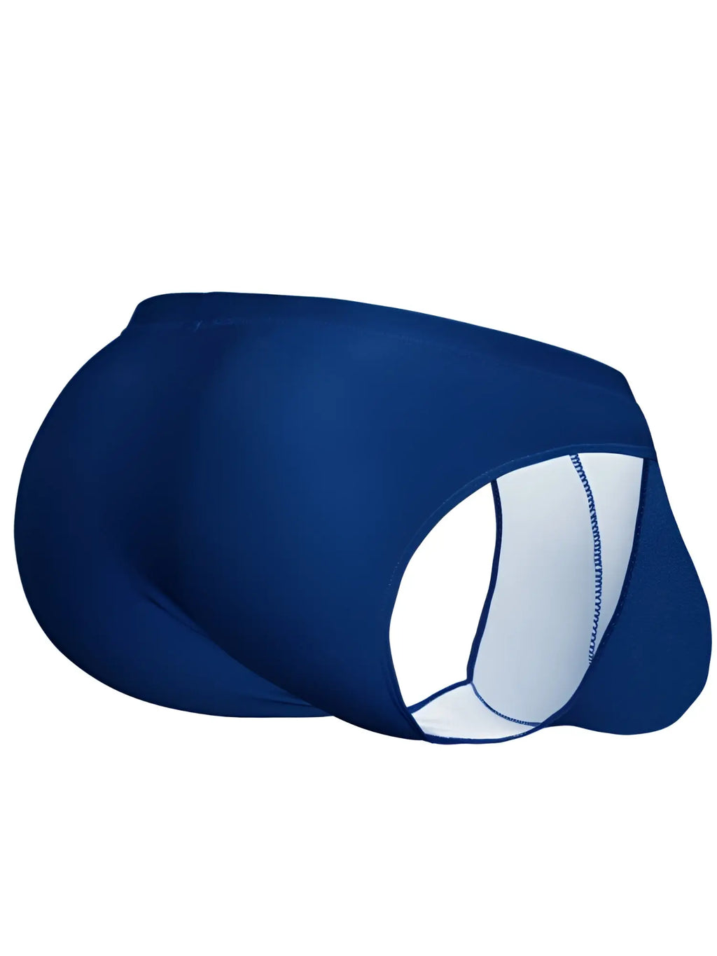 Navy blue ergo wear ew1833 x4d swim bikini with white interior lining and subtle stitched seam detail