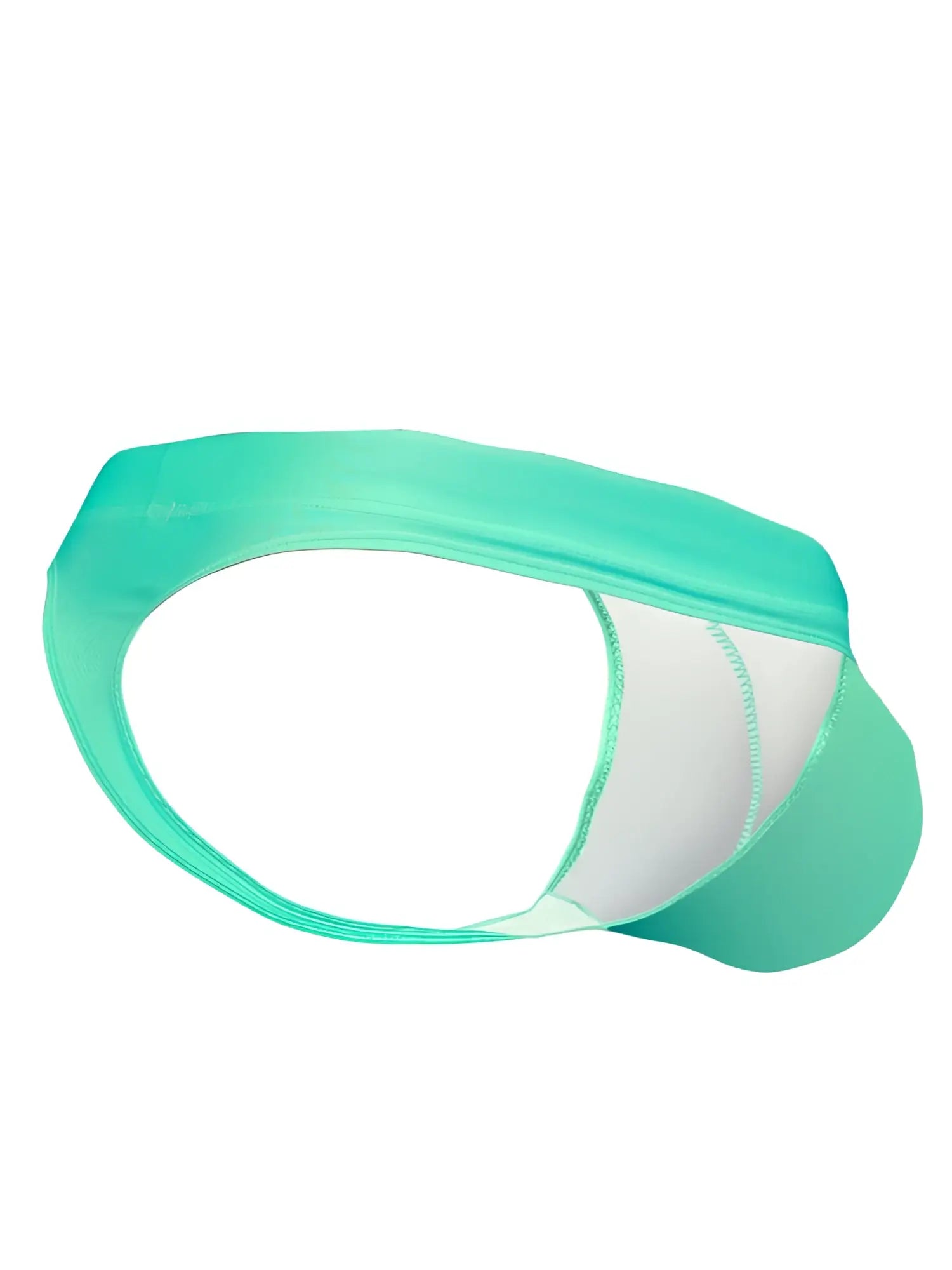 Aqua ergoWear EW1836 X4D SW swim thong with sleek mint-green visor smooth fabric band and white interior lining