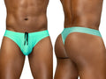 Ergowear ew1836 x4d aqua swim thongs with form-fitting design and black drawstring front for comfortable swimwear