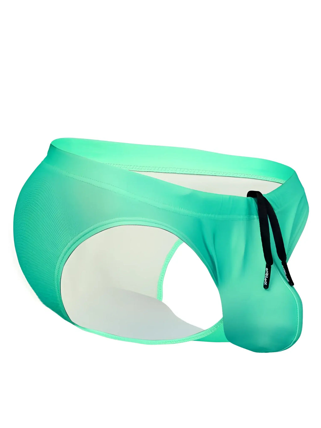 Aqua ergo wear ew1837 x4d sw swim bikini featuring vibrant teal form fitting swim trunks with black drawstring