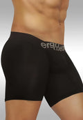 Black ergowear feel modal long boxer brief underwear with gray logo waistband size m for comfortable wear