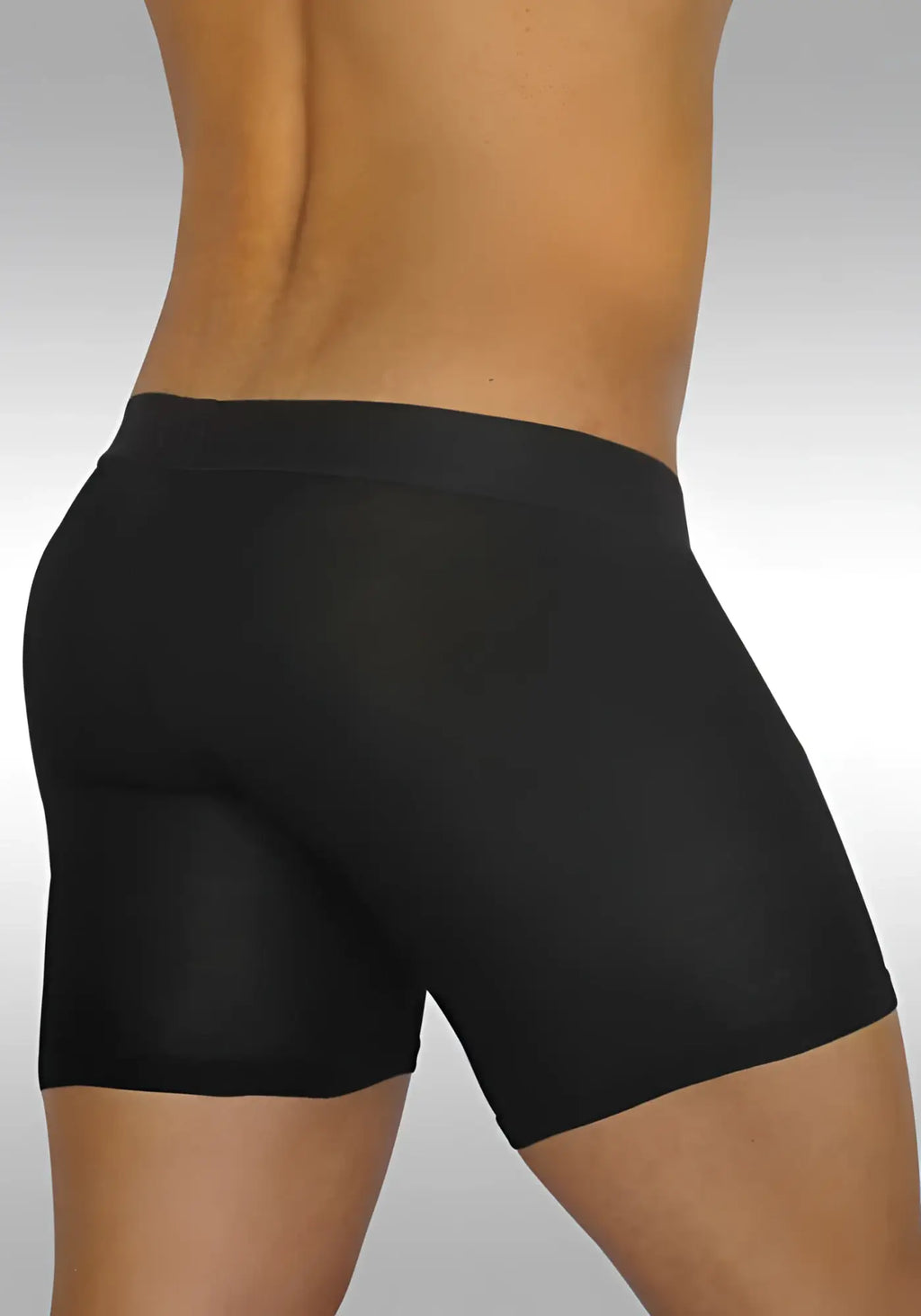 Ergowear feel modal long boxer brief underwear black with smooth modal fabric and wide elastic waistband size m