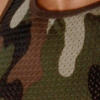 ES Collection Offenes Lycra-T-Shirt ohne Ärmel Camouflage 260 Größe S