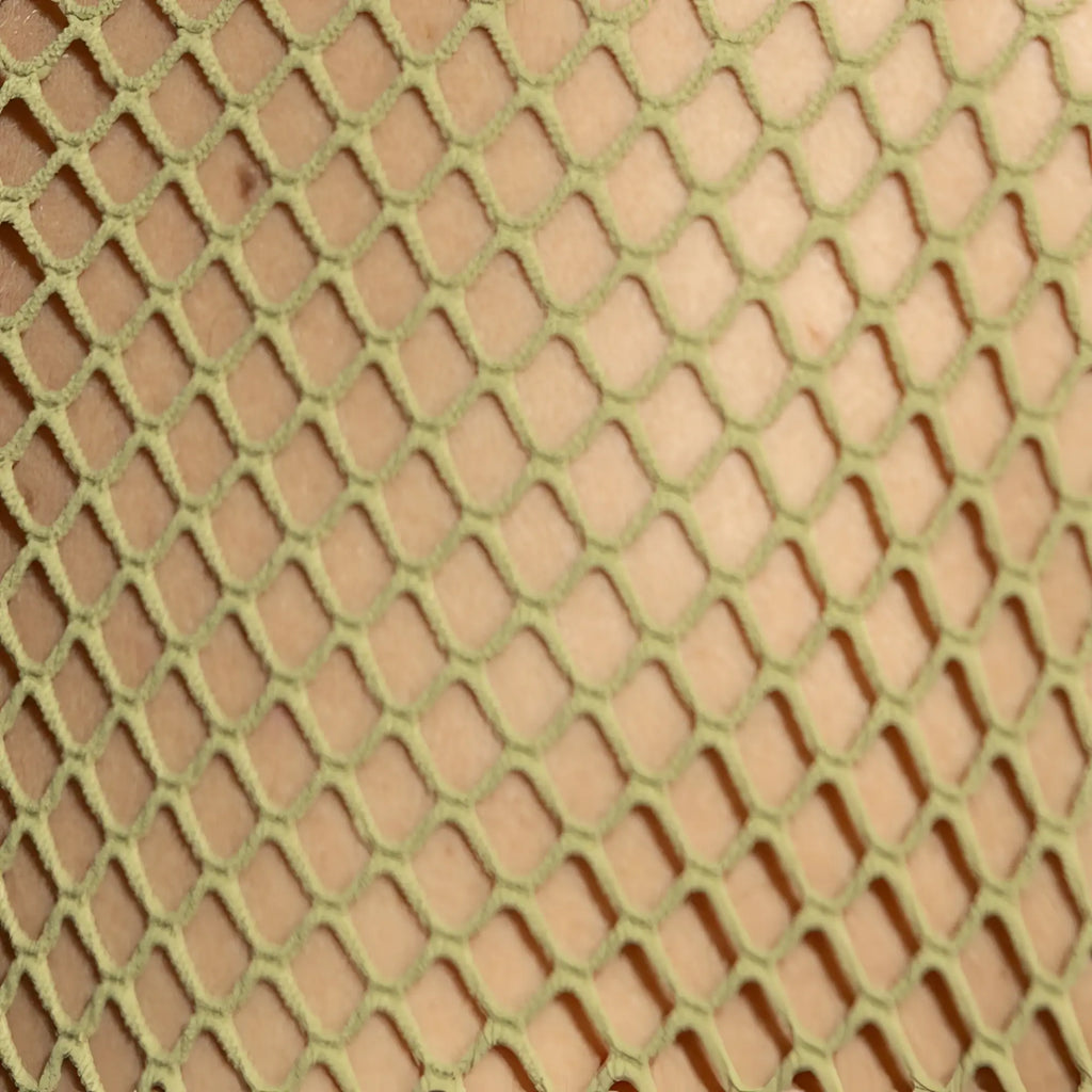 Olive green beachy net tank top made of mesh fabric with a diamond-shaped pattern for breathable summer wear