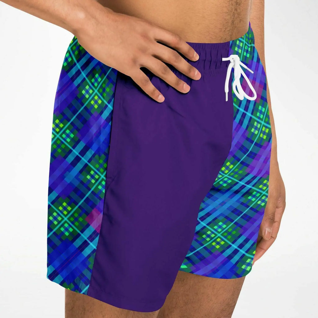 Maris Equi Badehose mit blauem Tartanmuster für Herren