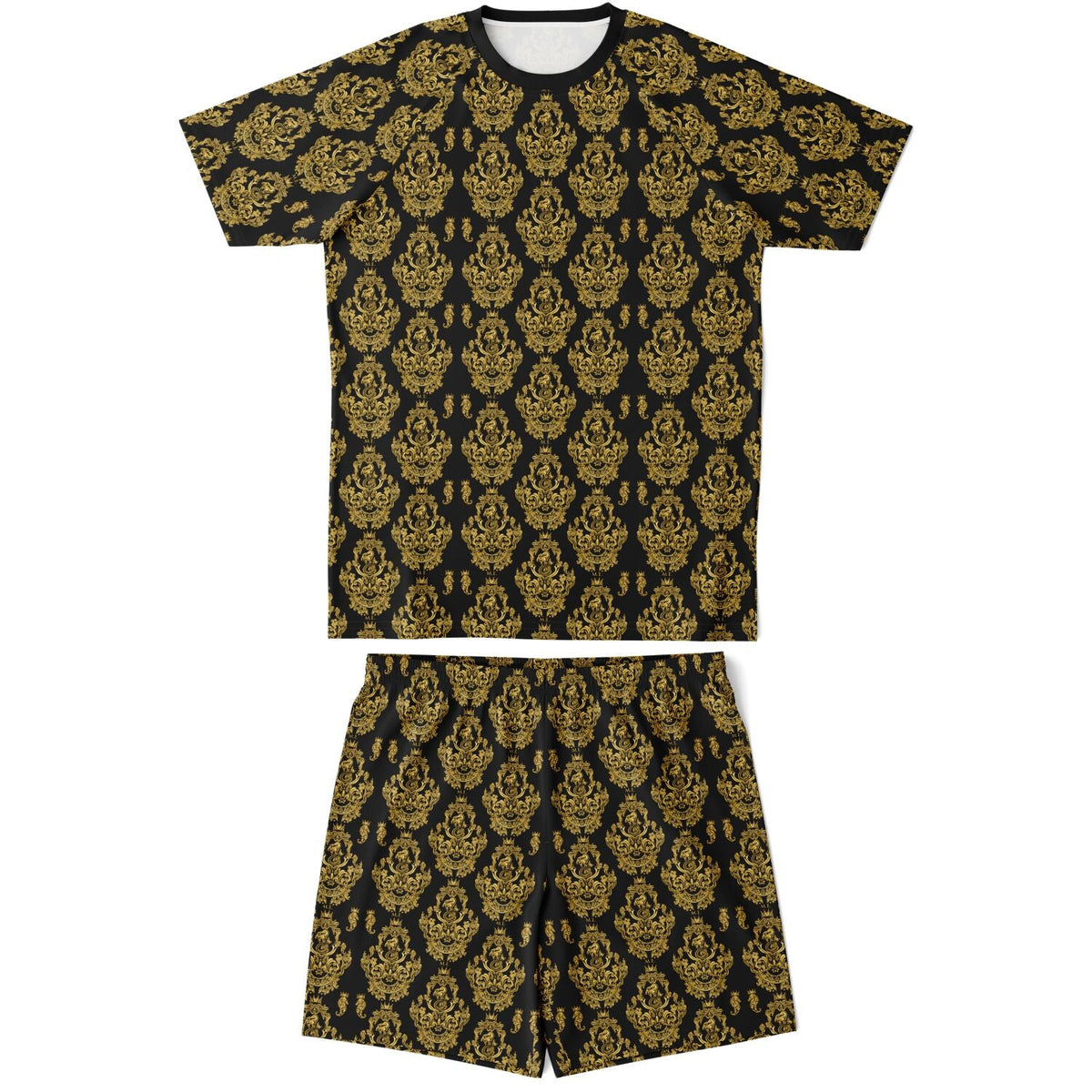 Maris Equi Gold Baroque Men's Sport Shorts and Top Set