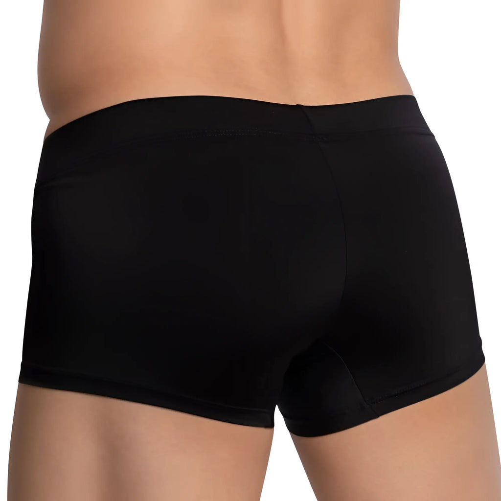 Feel FEG029 boxer trunk black men’s briefs with smooth, form-fitting fabric and a snug waistband