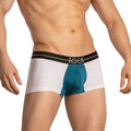 Feel feg030 boxer trunk men’s white and teal cotton boxer briefs with black waistband and feel brand logo