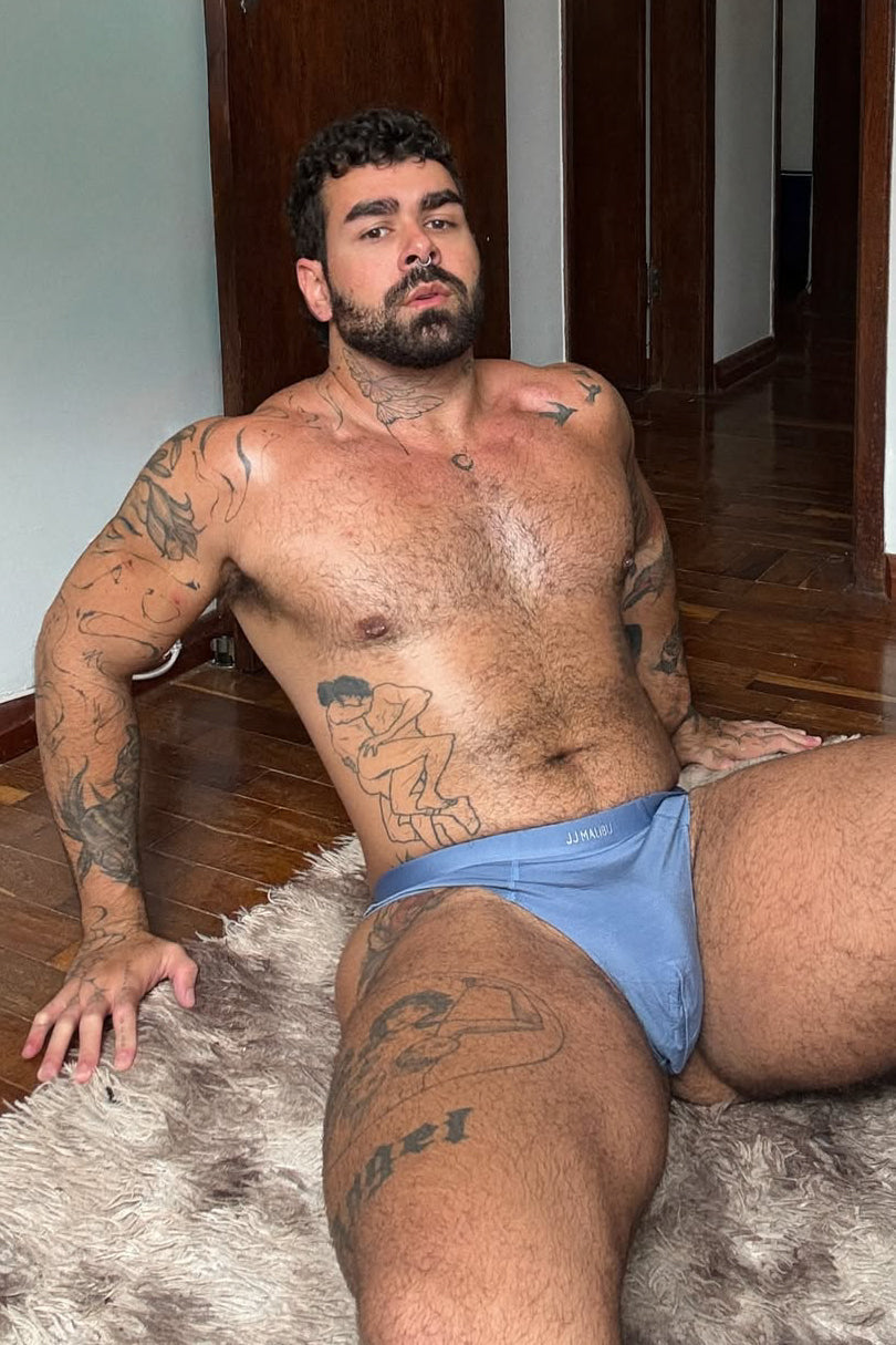 JJ Malibu Premium Modal Athletic Thong - Stahlblau
