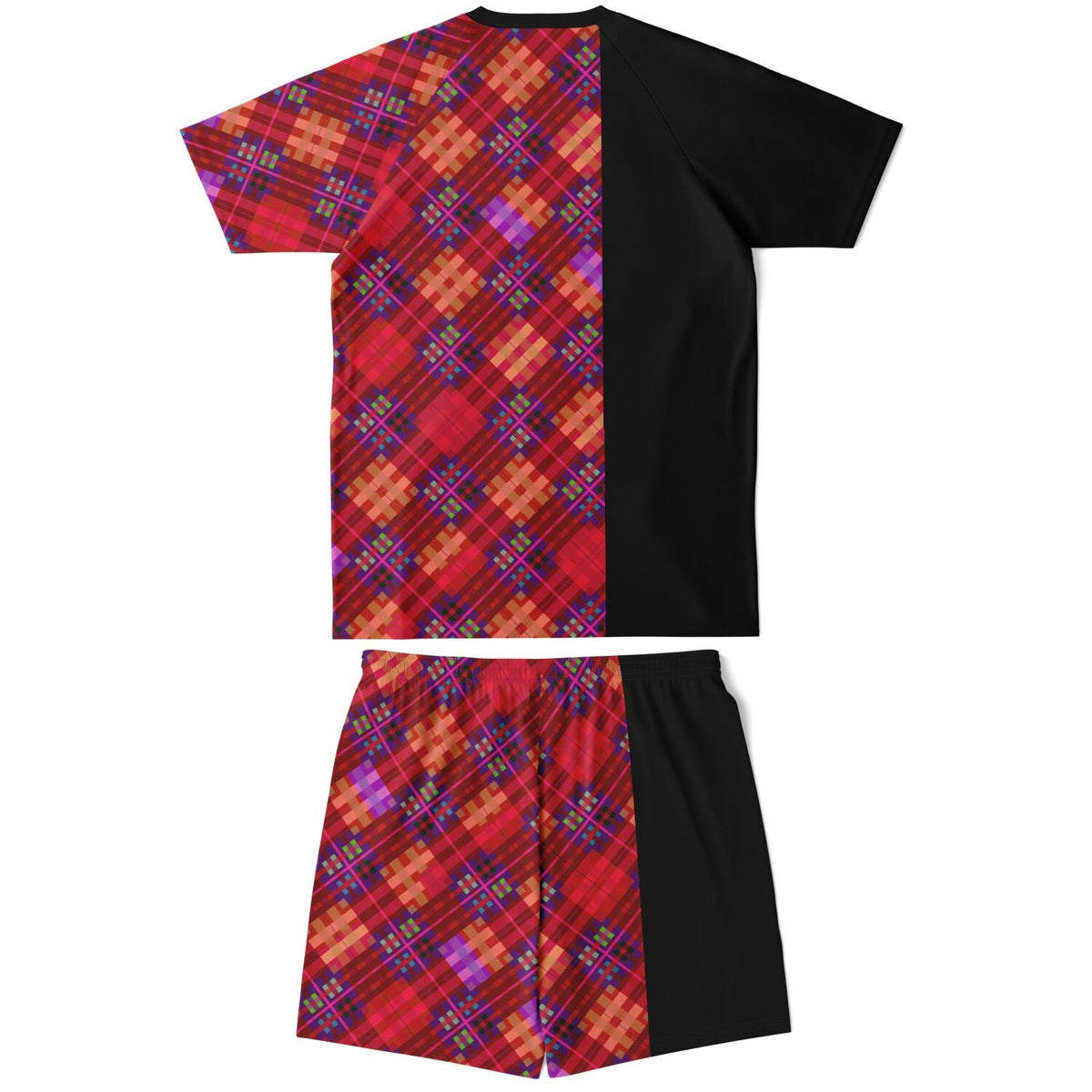 Maris Equi Red Tartan Shorts And Top Set For Men