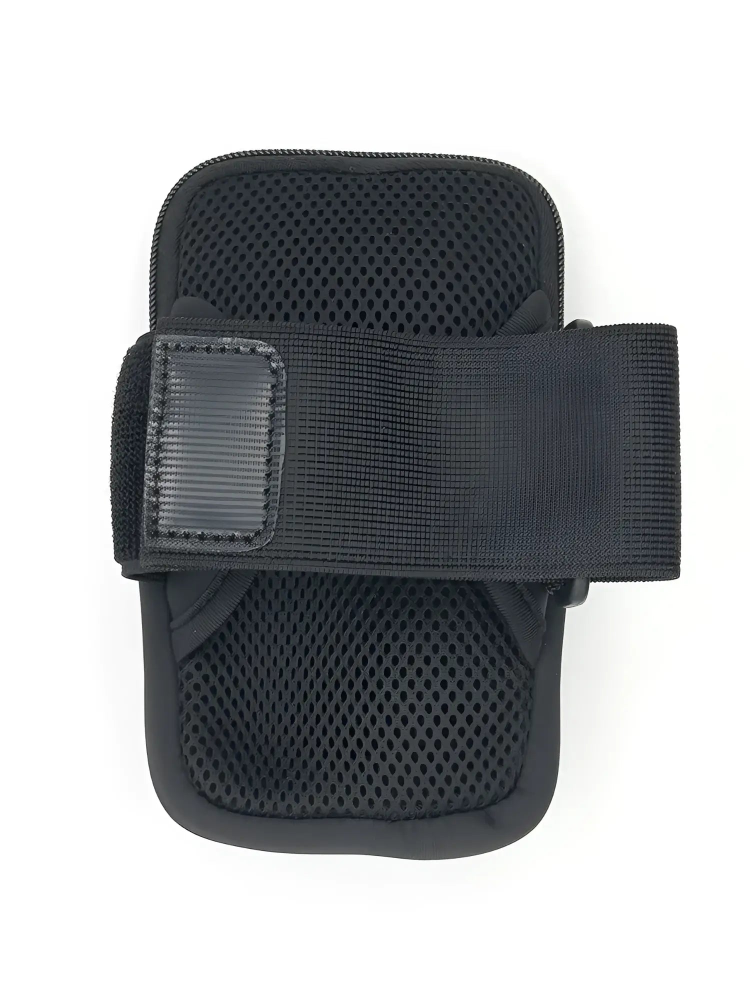 Black mesh armband with adjustable elastic strap and velcro closure for fk sport 3 pocket neoprene pouch