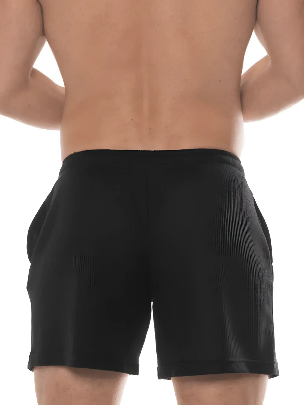 Fk sport swinger short black ribbed athletic shorts with side pockets for comfortable activewear use