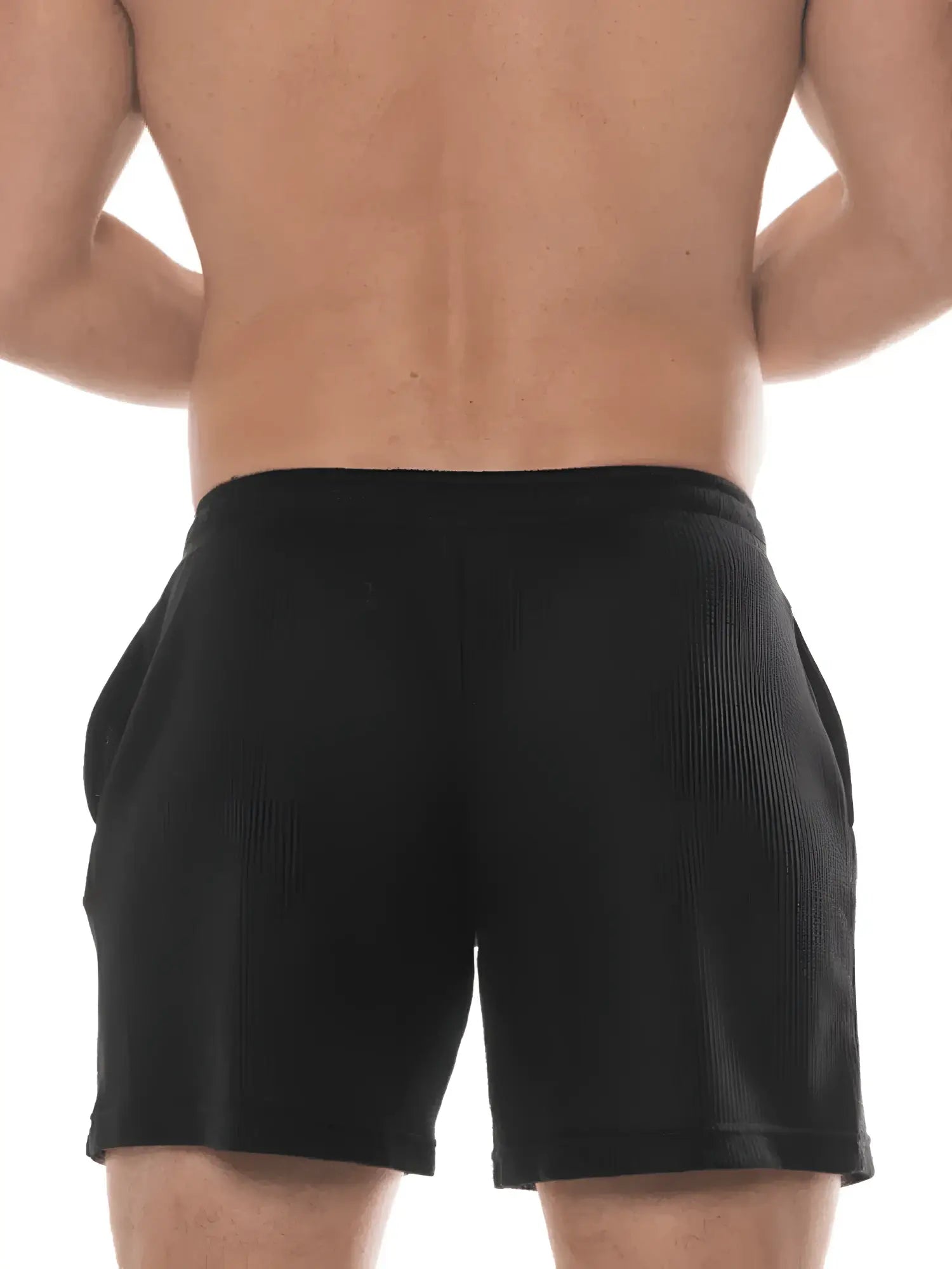 Fk sport swinger short black ribbed athletic shorts with side pockets for comfortable activewear use