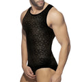 Black lace tank top flowery lace tank with intricate floral patterns and a fitted design in black lace material