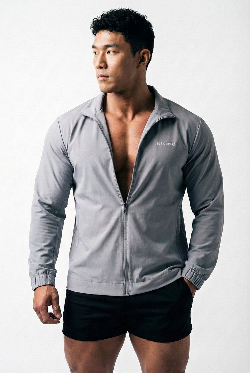 Jed North Full-Zip Trainingsjacke – Silber