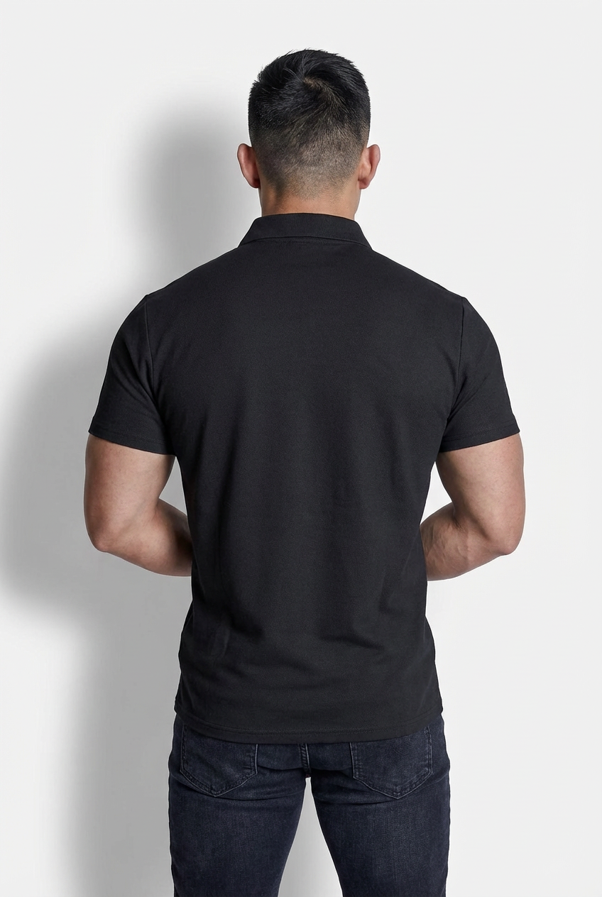 Jed North Fast-Dry Poloshirt – Schwarz