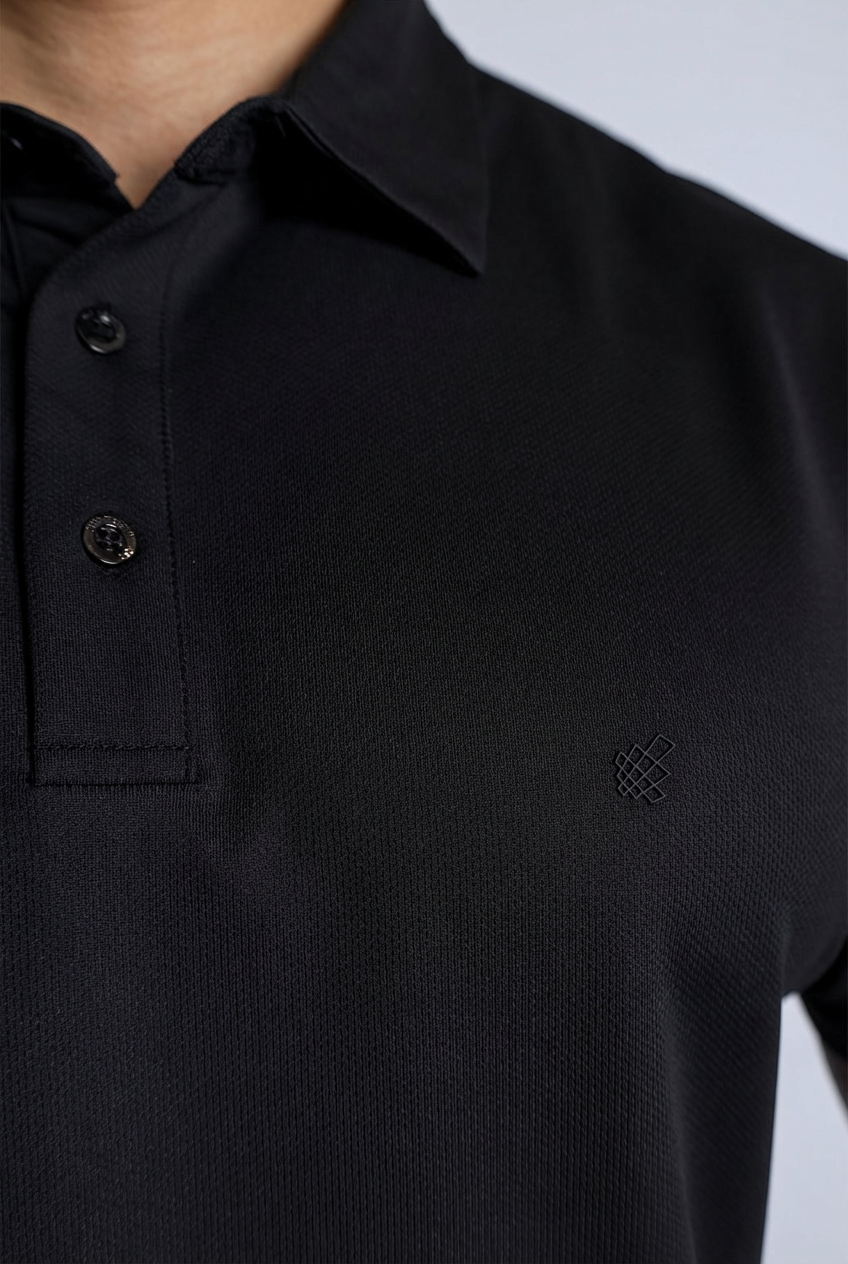 Jed North Fast-Dry Poloshirt – Schwarz