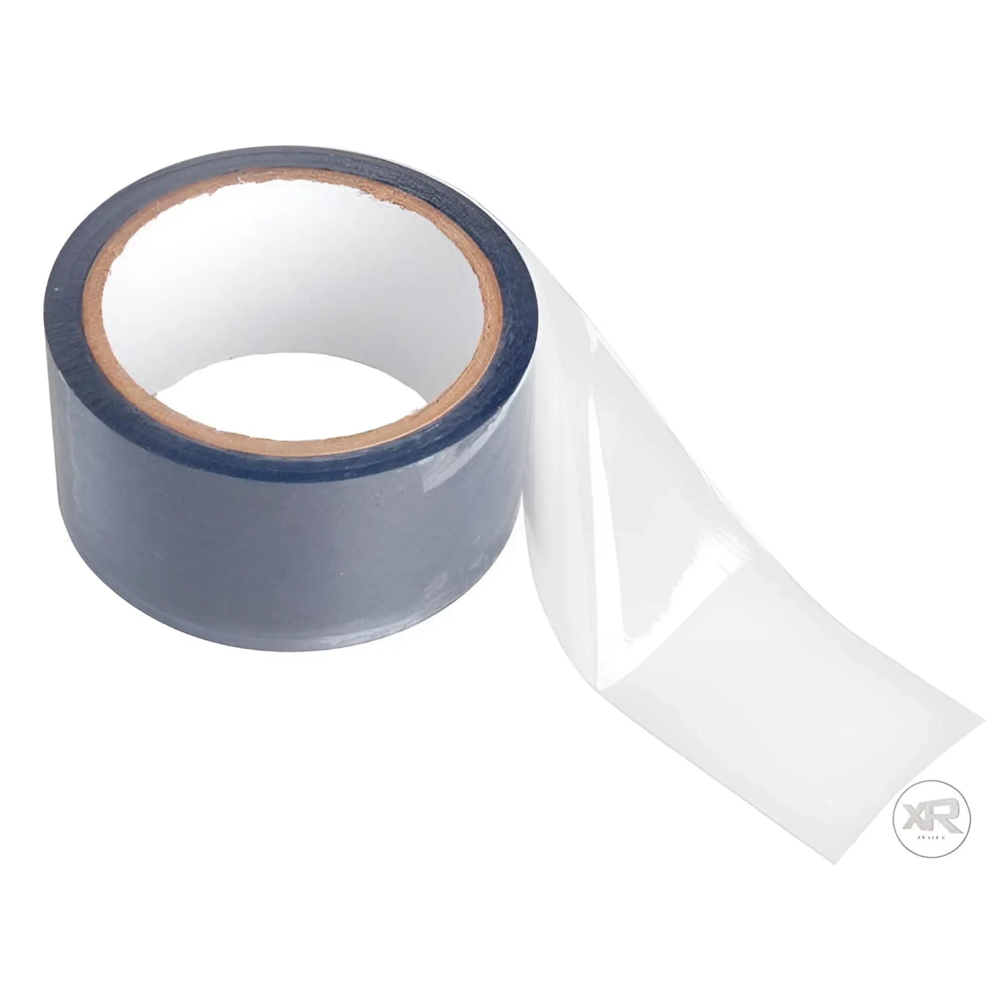 Frisky Clear Bondage Tape: A roll of translucent, adhesive tape partially unspooled against a white background.