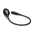 Frisky Inflatable Stimulator: A black, smooth probe connected by a black tube to a manual inflation pump.