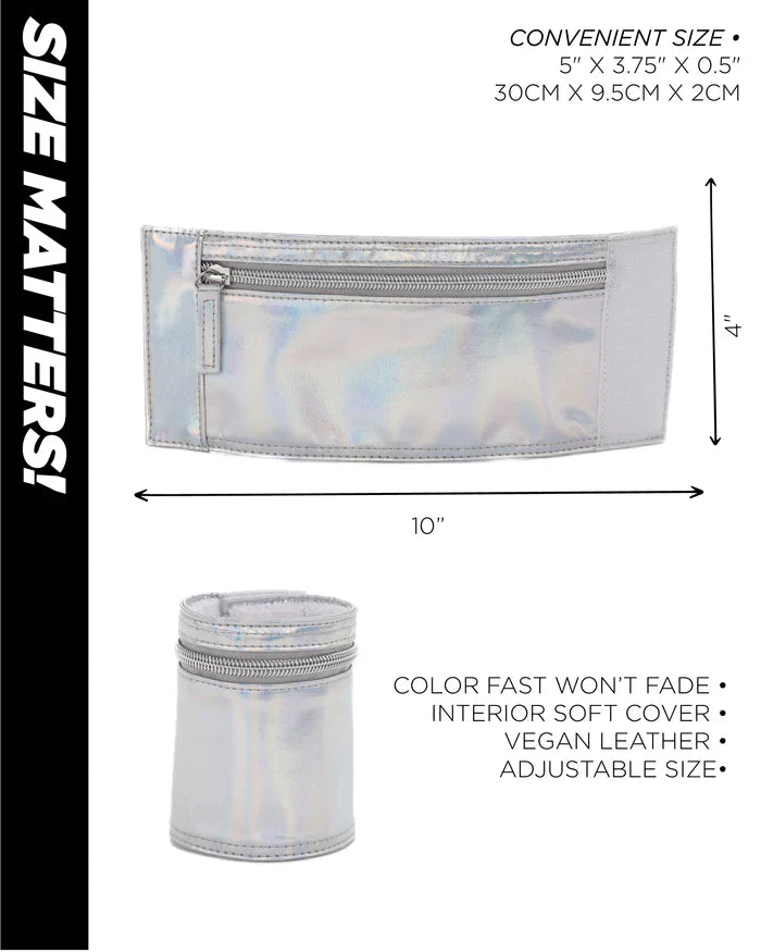 Handgelenktasche im Stil der 80er Jahre