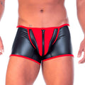 Gigo 2 fetiche red zipper trunk black and red latex briefs with central front zipper for fetish wear