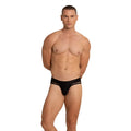 Black lace-trimmed gigo amazonia brief with sleek form-fitting design made from soft fabric for comfortable wear