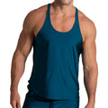 Teal muscle tank top with simple fitted design from gigo flashing green tank collection ideal for workouts