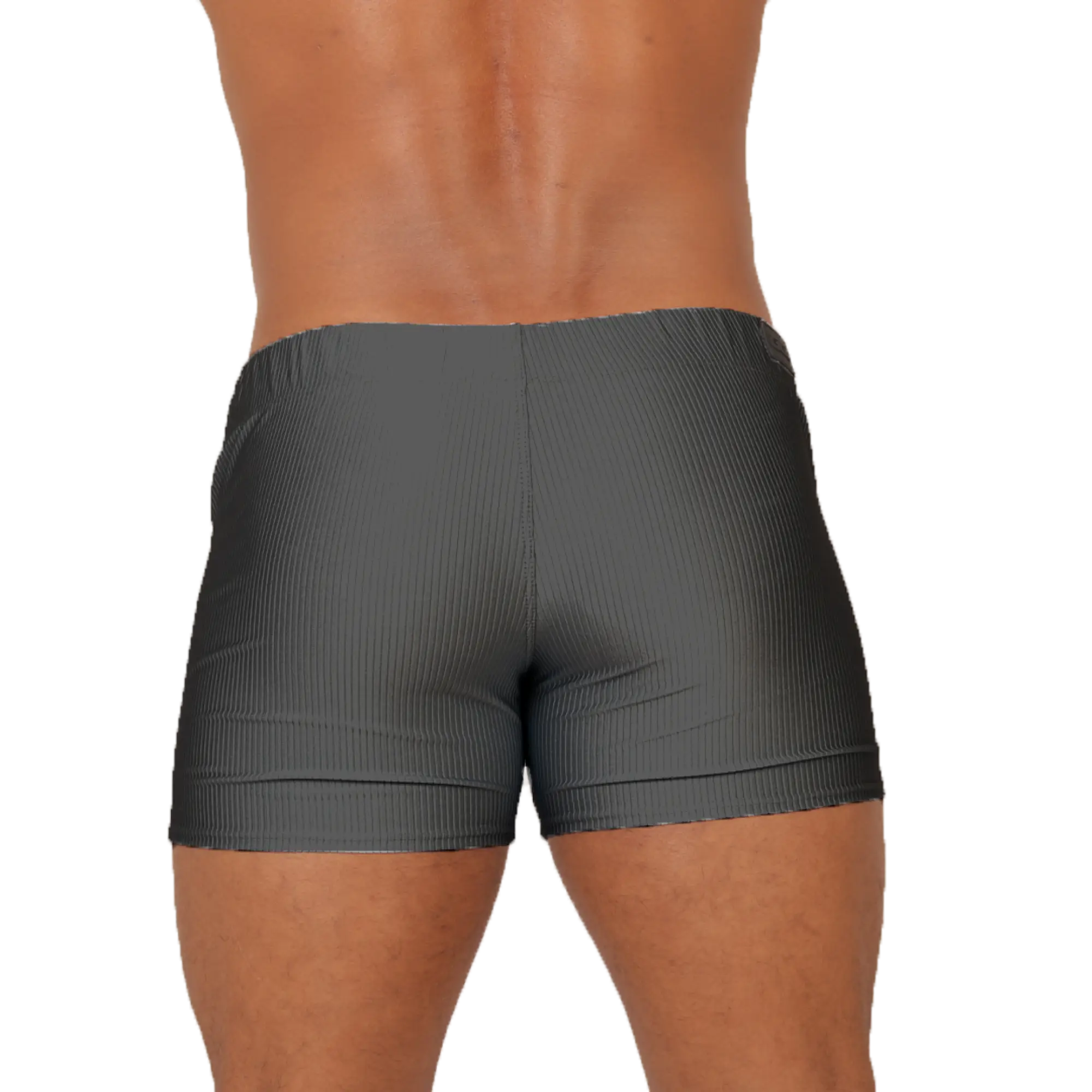 Gigo Glow gray short mens dark gray ribbed textured tailored fit shorts for a stylish casual look