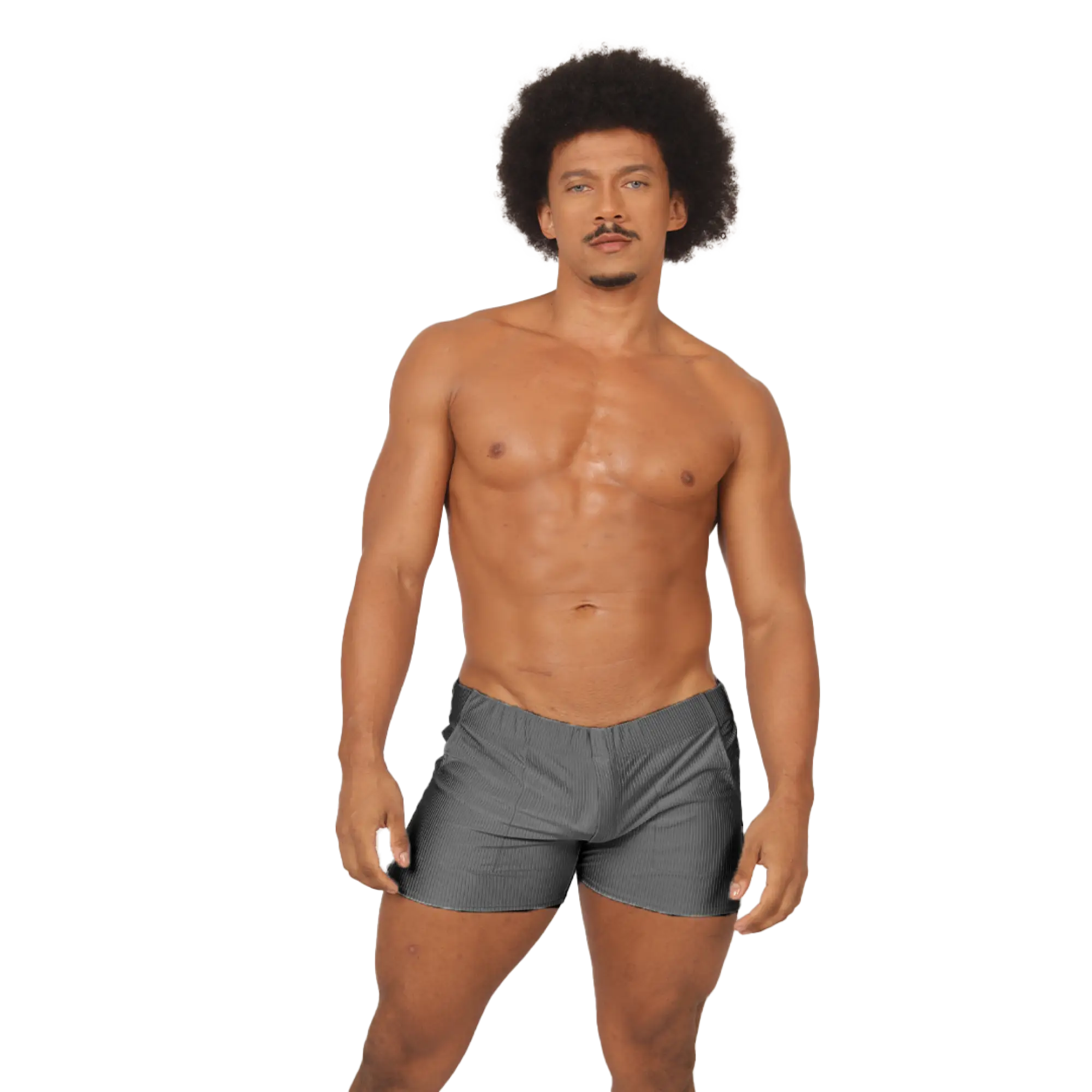 Gray pinstripe athletic shorts gigo glow gray short made from breathable fabric for active wear and comfort