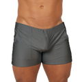 Gray pinstripe boxer briefs gigo glow gray short with tailored fit and subtle vertical ribbing
