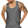 Gigo Glow gray tank ribbed cotton tank top with scoop neckline perfect for casual wear