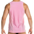 Pink gigo prudence nude tank athletic tank top with mesh side panels for breathable workout comfort