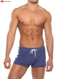 Blue gold coast lounge short swim trunks with white drawstring designed for comfortable beachwear