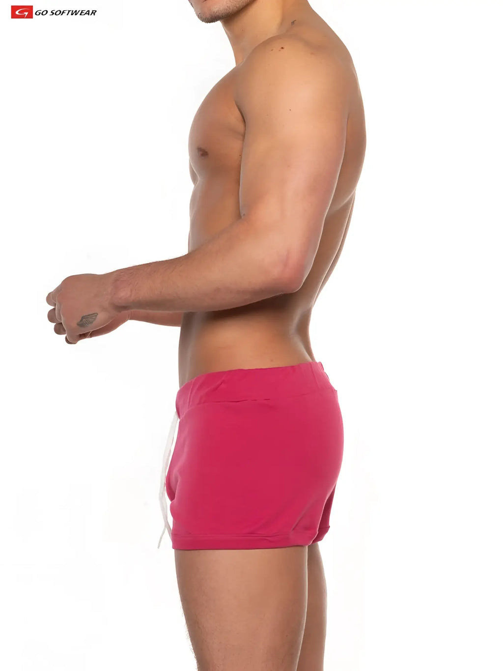 Gold coast lounge short bright pink athletic shorts with white drawstring designed for comfortable casual wear