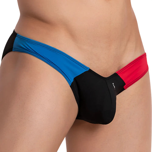 Good Devil GDI025 brief in blue black and red with sleek form-fitting design for comfortable men’s underwear