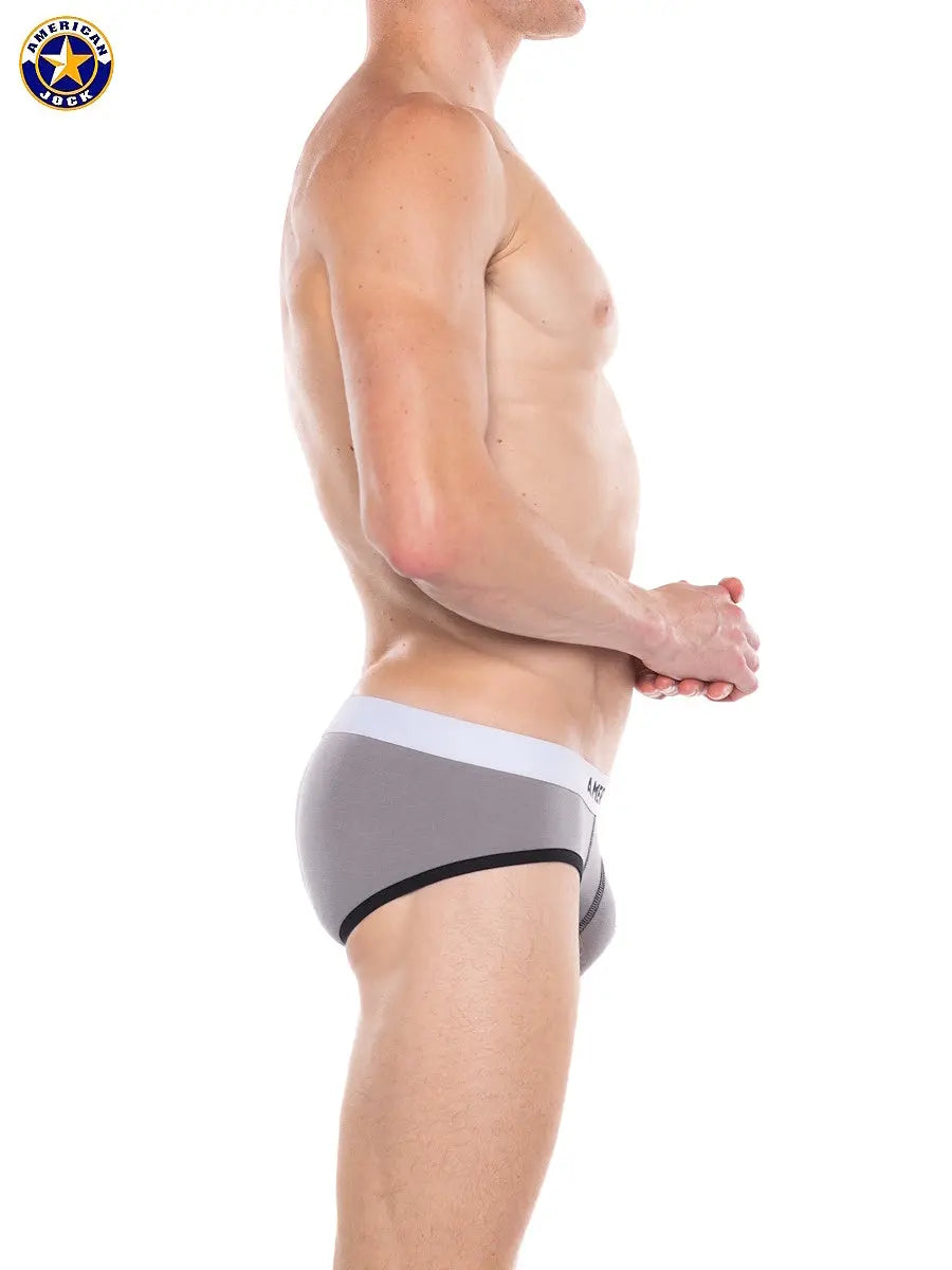 AMERICAN JOCK 8881 Men's Apex 4" Core Brief Platinum