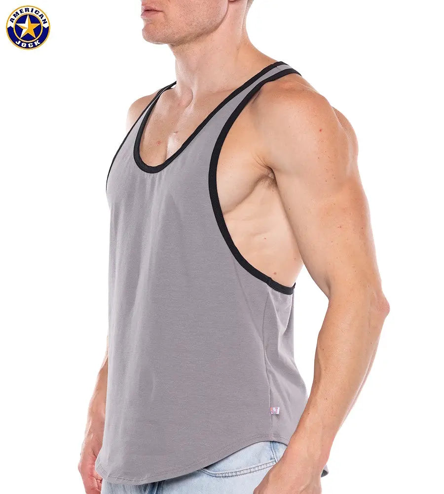 AMERICAN JOCK 8887 Men's Apex Grind Tank Platinum