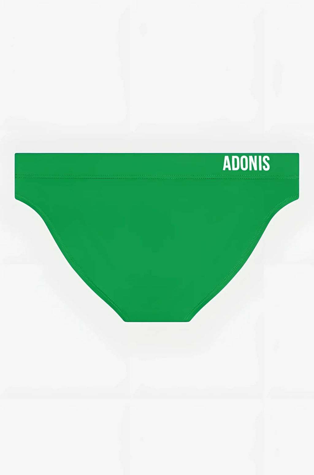 Green adonis swim brief in solid green color with simple design for comfortable swimwear use