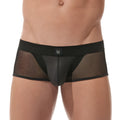 Black mesh Gregg homme avant-garde boxer brief underwear with solid waistband and brand tag size m