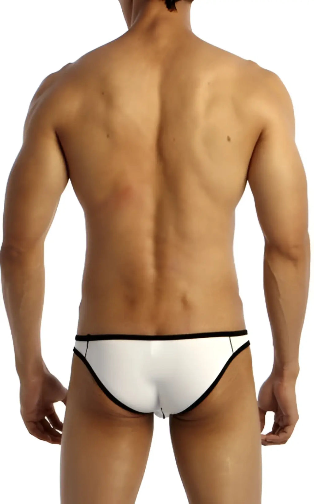 White groovin underwear accent v cut bikini briefs with black trim designed for comfortable everyday wear