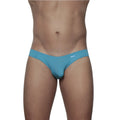 A sleek turquoise groovin underwear athletic v cut bikini brief with smooth fabric and minimalistic design