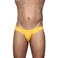 Bright yellow groovin underwear athletic v-cut bikini brief with smooth fabric and form-fitting design golden yellow bv0104
