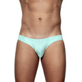 Mint green groovin underwear athletic v cut bikini brief with smooth form fitting fabric and subtle waistband branding