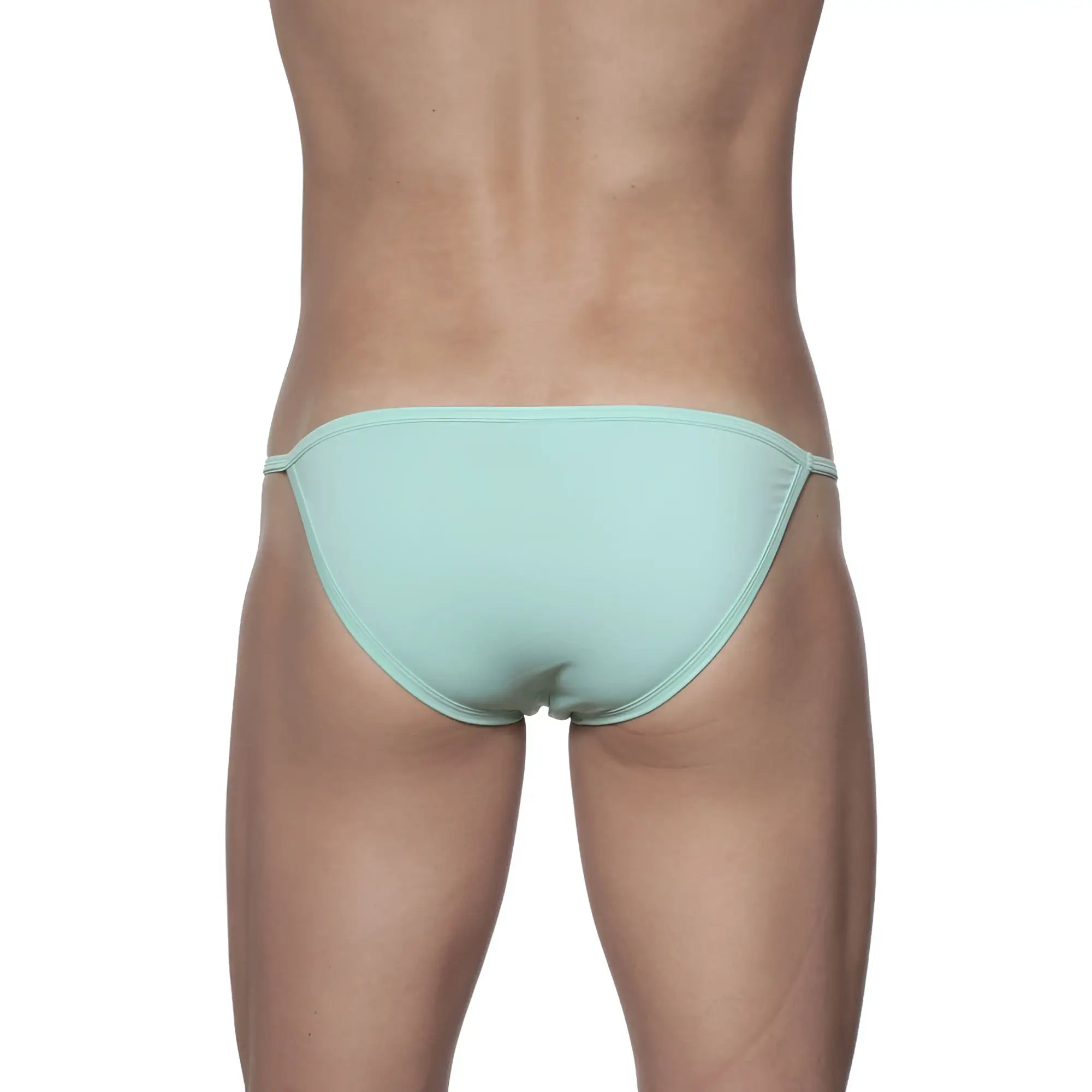 Light blue seamless swim trunks with a minimalist design from groovin string bikini mint green st0114 collection