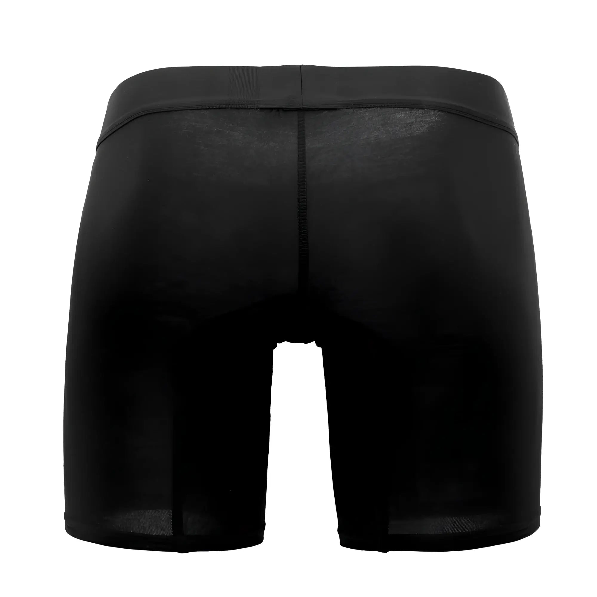 Black hawai 41903 solid athletic boxer briefs with smooth elastic waistband and subtle seam detailing in a form-fitting fit