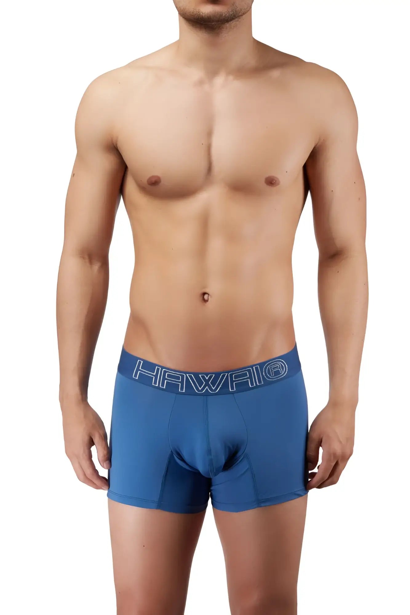 Blue hawai 41948 men’s boxer briefs in blue quartz with snug fit and elastic waistband for comfortable support